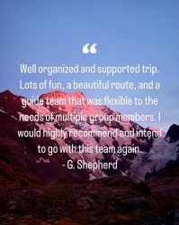 “Well organized and supported trip. Lots of fun, a beautiful route, and a guide team that was flexible to the needs of multiple group members. I would highly recommend and intend to go with this team again.” - G. Shepherd, Ball Pass Crossing.
Thanks for the review! We’re pleased you enjoyed your Ball Pass Crossing with Alpine Recreation and look forward to welcoming you back on your next adventure 🏔️😊
#BallPassCrossing #AlpineTrek #MountainAdventure #AorakiMountCook #SouthernAlps #NZMGA
@nzmga @nz_mackenzie New Zealand Alpine Treks & Hikes - Ball Pass Crossing - #287