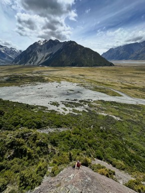 🧗♂️✨ A perfect day on the rock! Today we got up on the slabs at Red Arête — one of Aoraki / Mount Cook’s classic multi-pitch climbs at the Sebastopol Bluffs.
This route is a real gem — about ~90 m of grade 14 slab and arete climbing spread over 3–4 pitches of fun, technical movement on solid red greywacke. It’s the kind of line that makes you feel like you’re actually climbing — committing, scenic, and unforgettable with views across the Southern Alps. 
🧗♀️ **Why it’s a classic:**
⭐️ Multi-pitch goodness — perfect for practising belays, rope management, and movement on real rock. 
⭐️ Historic roots — reputedly first soloed by legendary NZ mountaineer Tom Fyfe in the 1890s as preparation for the first ascent of Aoraki / Mt Cook — a cool bit of Kiwi climbing heritage right on our doorstep. 
⭐️ Accessible exposure — easy to approach from Mt Cook Village, steeped in alpine character, and an awesome introduction to longer rock climbs in a big mountain setting. 
This route is a firm favourite on our Mountaineering Skills Courses — a great place to build confidence, learn multi-pitch techniques, or just soak in that “are we really up here?!” feeling with epic mountain views.
👉 Swipe up / link in bio to learn more about our Intensive Mountaineering Skills Course where climbs like this are part of the journey
➡️ https://alpinerecreation.com/new-zealand-alpine-climbing-mountaineering-instruction-and-guided-ascents/mountaineering-skills-and-alpine-climbing-courses/intensive-mountaineering-skills-course
We also offer bespoke private climbing instruction — just ask us!
Who’s ready for the next pitch? 🏔️🔥
#ClimbingNZ #AorakiMountCook #RockClimbing #SebastopolBluffs #MountaineeringSkills - New Zealand Alpine Climbing, Mountaineering Instruction & Guided Ascents - #415