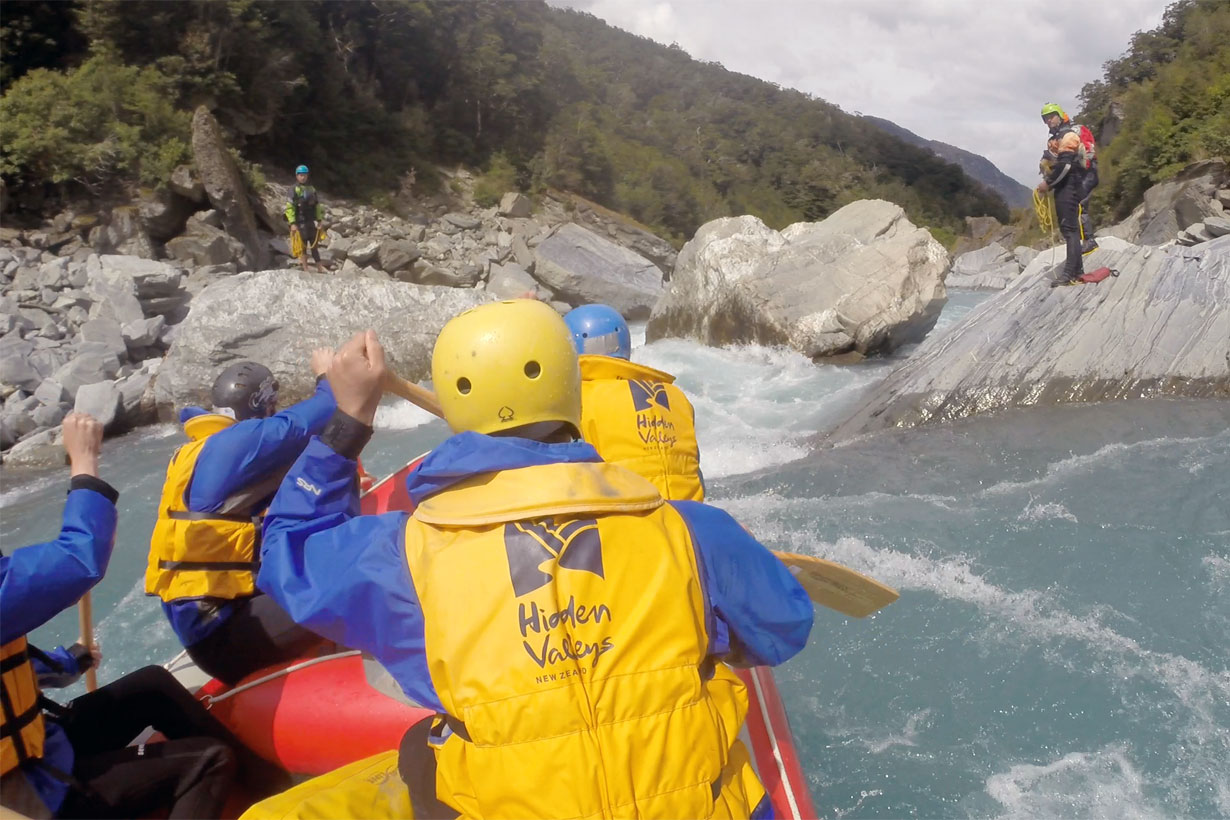 Rafting the "Stoat Trap" on the Landsborough River